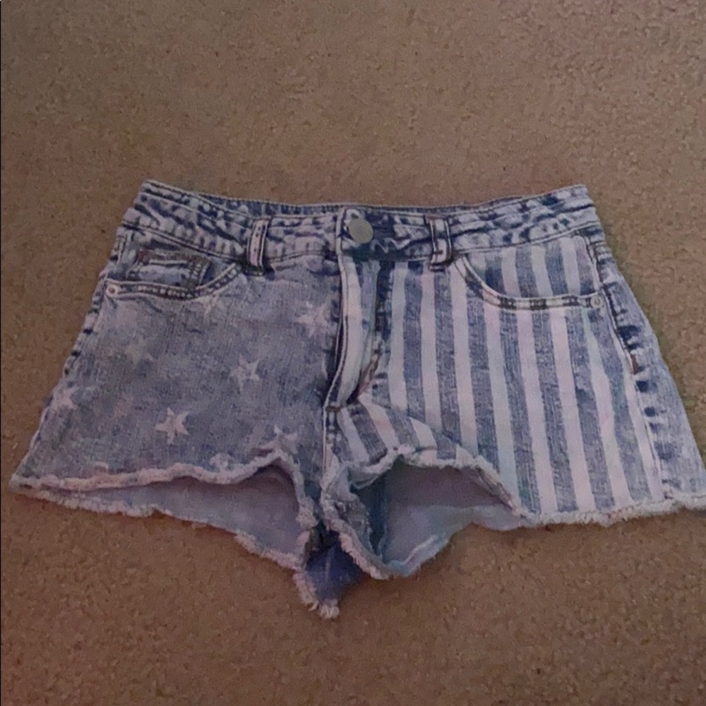 Stars and Stripes light washed shorts